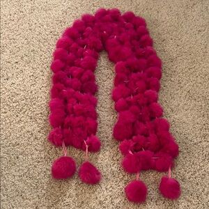 Vibrant Pink Pom-Pom Wrap